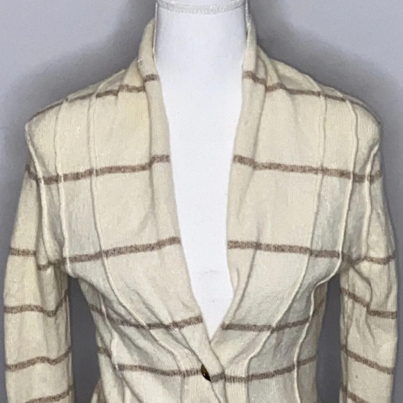 Banana Republic Luxury Cable Knit Striped Sweater Cardigan - Size XS - Picture 2 of 9